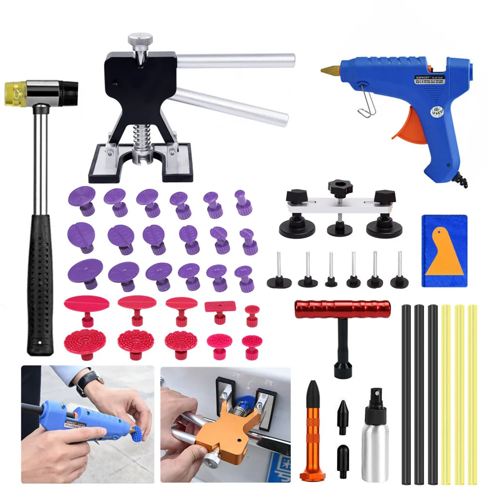 

Car tools Paintless Hail Removal Dent Lifter T-Bar Tools Glue Gun Car Body Repair Kit